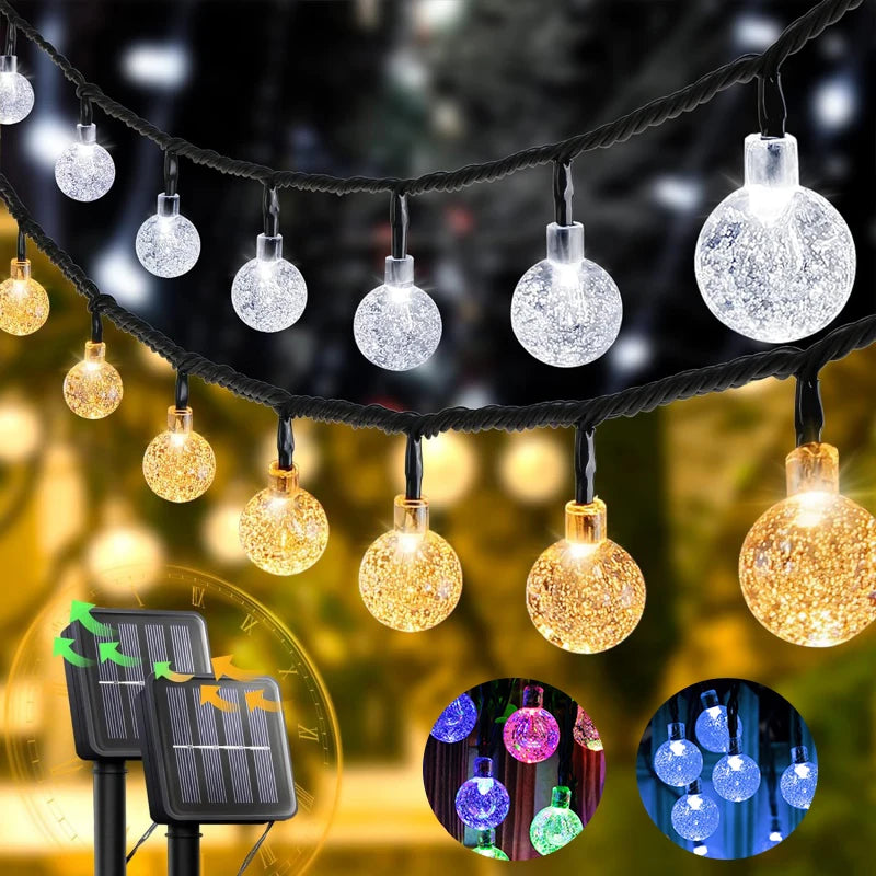 Luces Solares Globo 4 Colores IP65 8 Modos para Bodas y Jardín