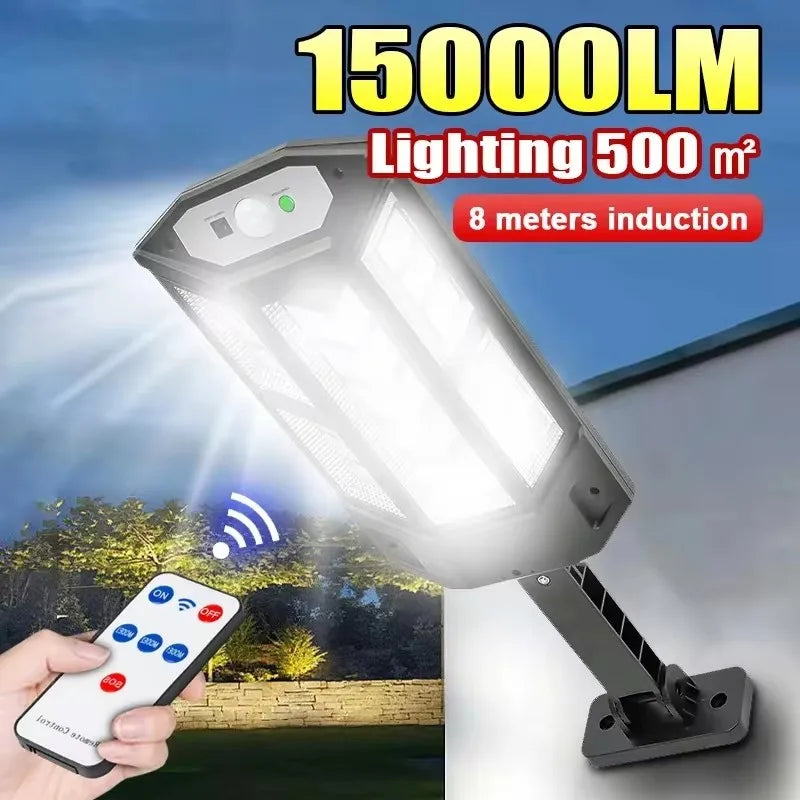 Lámpara Solar LED con Sensor de Movimiento IP65