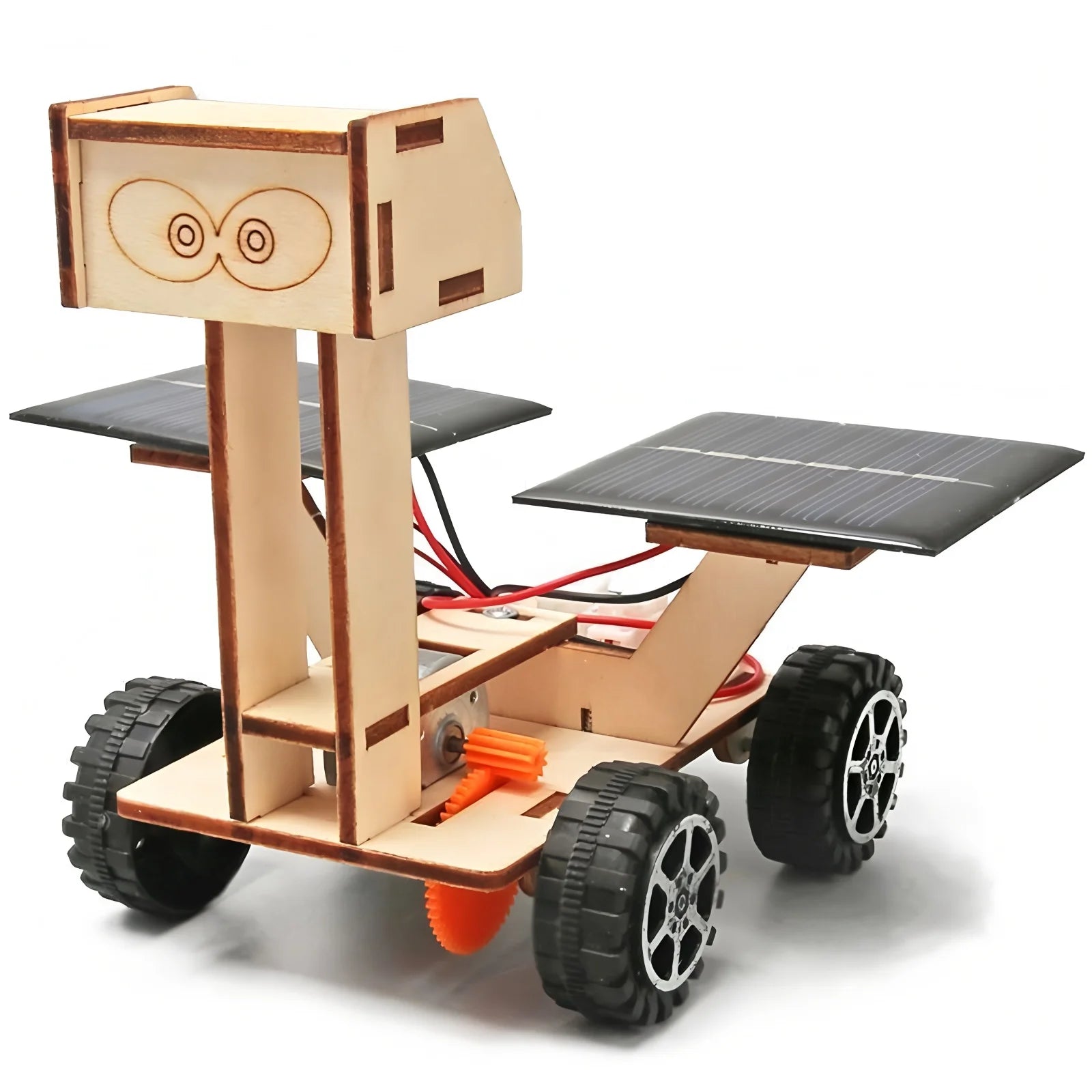 Auto Solar Exploración Lunar Maqueta 3D de Madera Ensamblable para Niños
