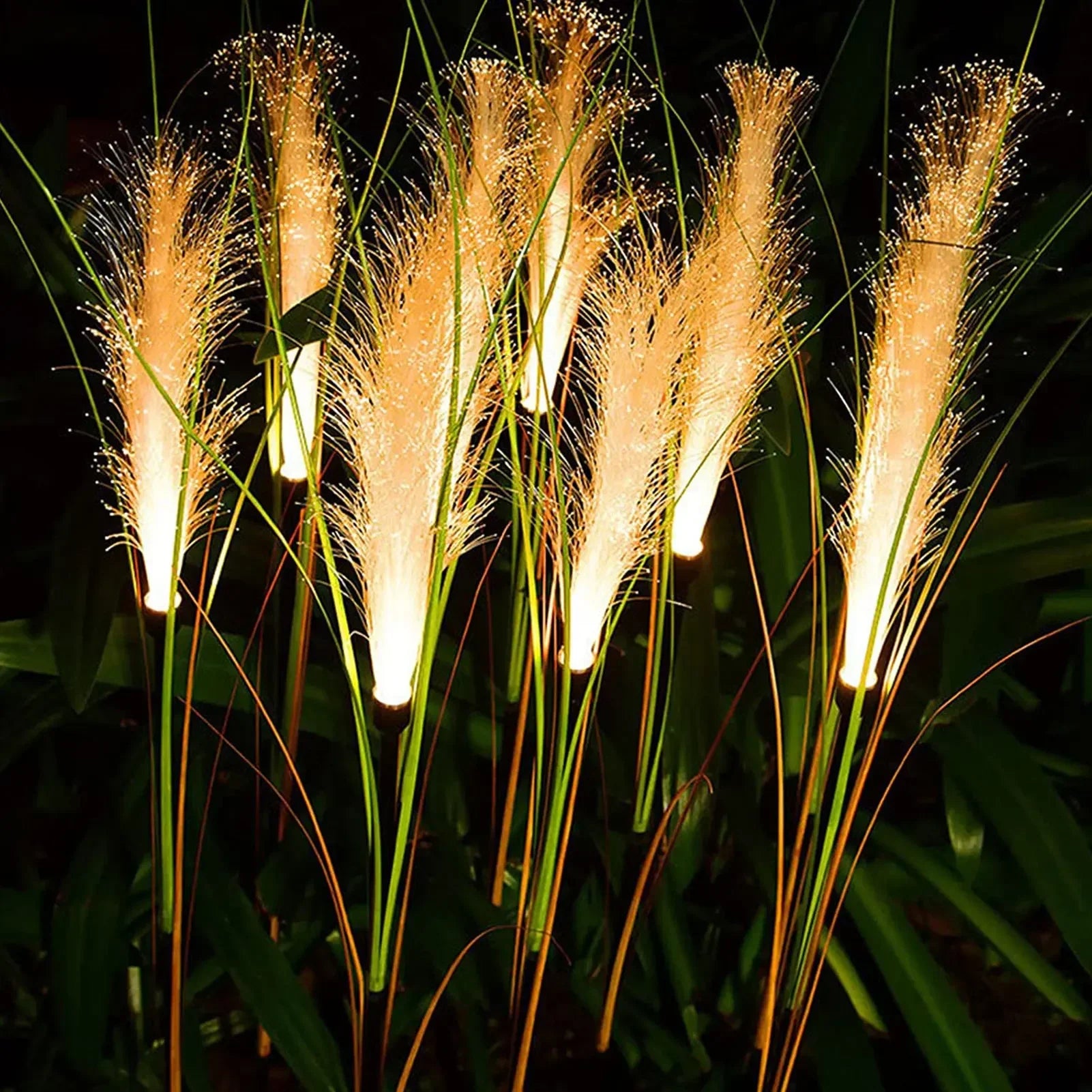 Lámpara Solar de Caña LED para Jardín Resistente al Agua Decoración