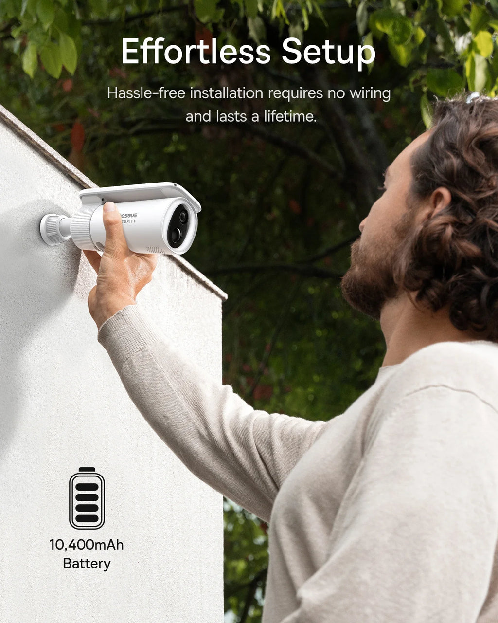 Cámara Solar Baseus Security S1 2K WiFi con Seguimiento Solar y 145° FOV
