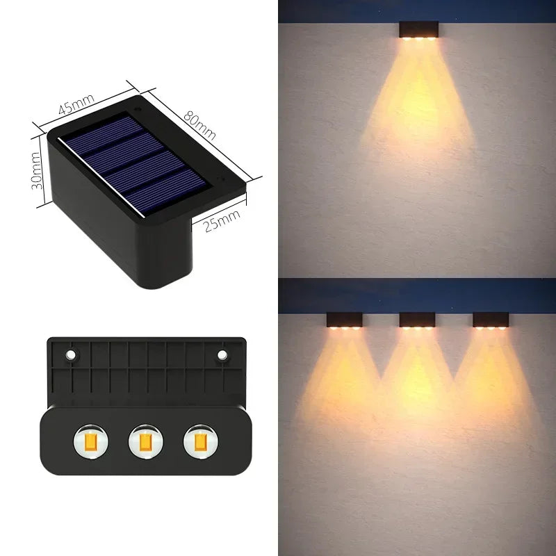 Luces Solares de Pared para Jardín y Escaleras IP65