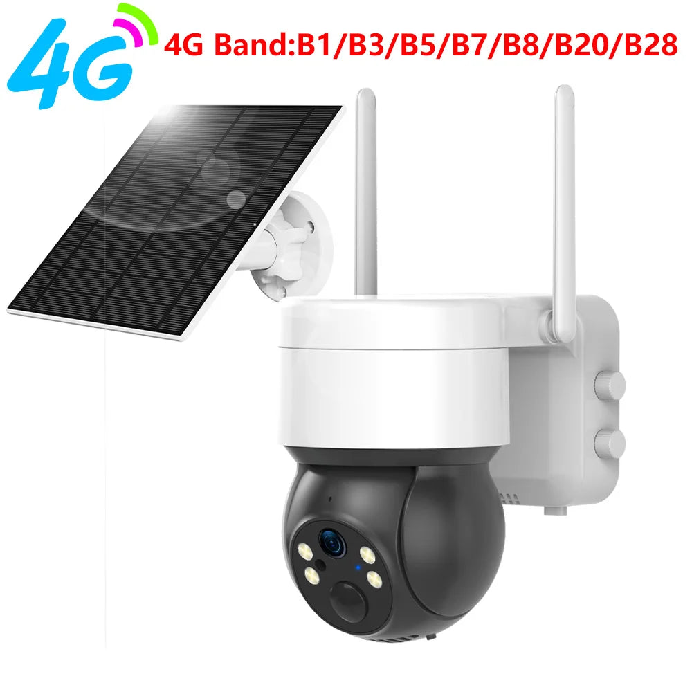 Cámara Solar Tuya SmartLife 3MP 4G/WiFi PTZ con Seguimiento Automático y Visión Nocturna