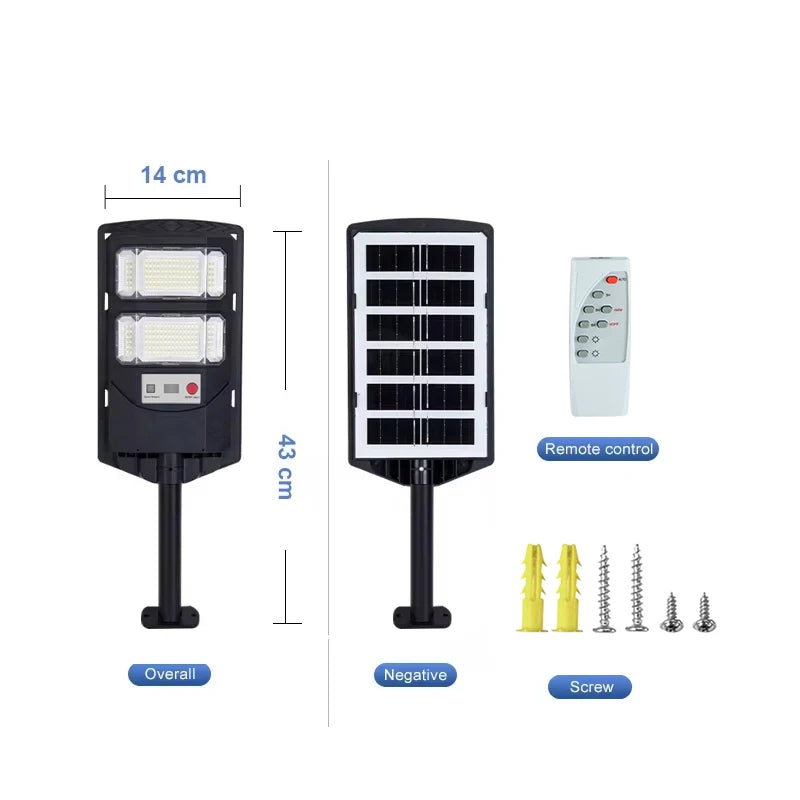 Lámpara Solar LED Exterior con Sensor y Control Remoto