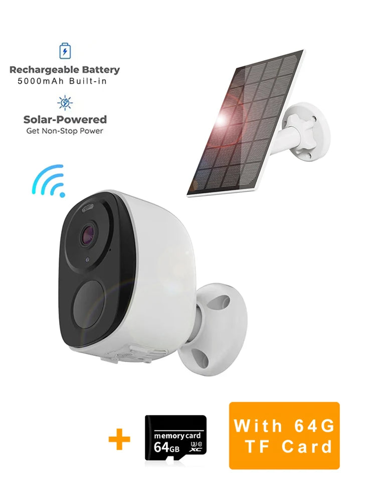 Cámara de Seguridad Inalámbrica Exterior 2K 3MP con Batería, WiFi, Sirena y Audio Bidireccional