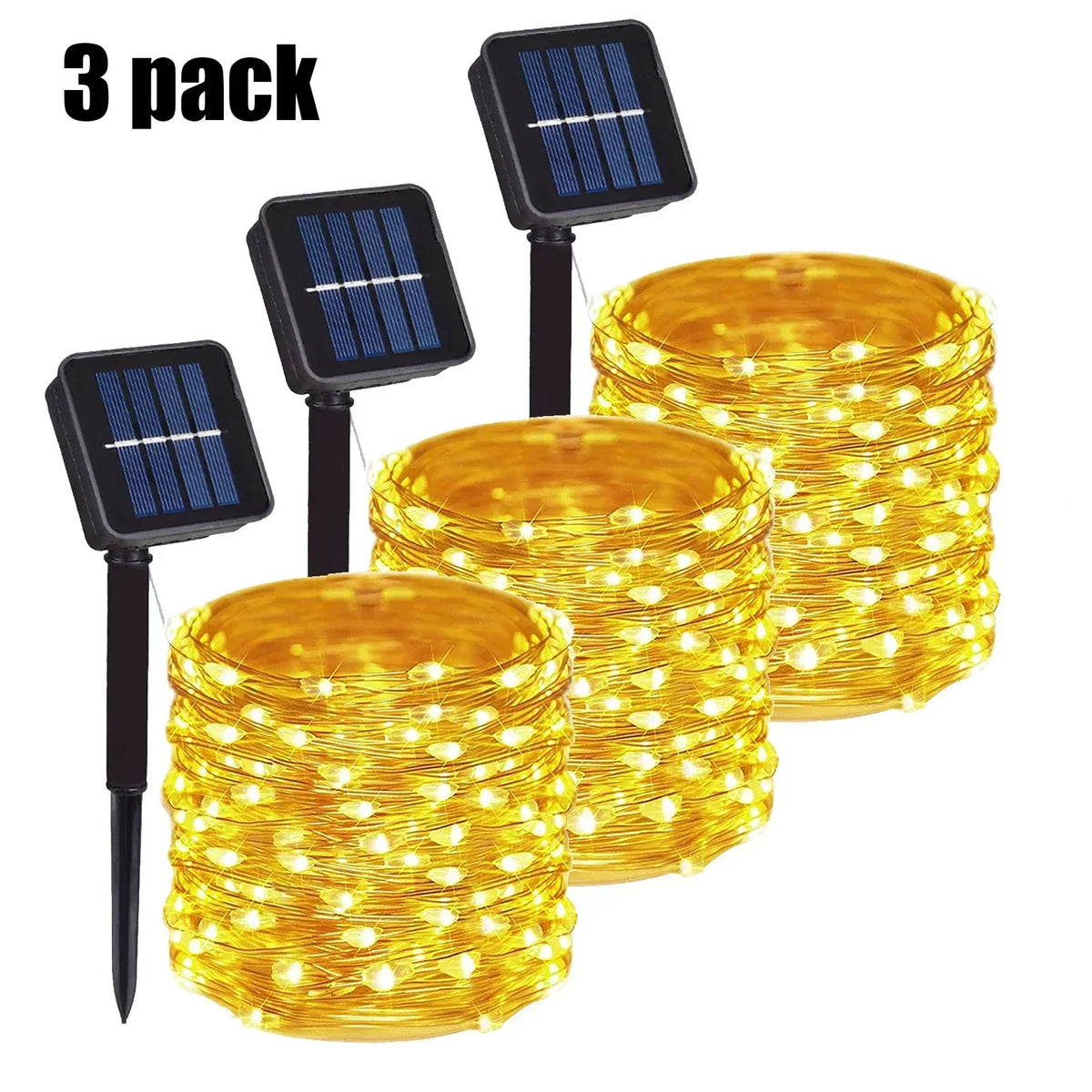 Guirnalda Solar LED Festoon para Navidad y Jardín 7M-102M