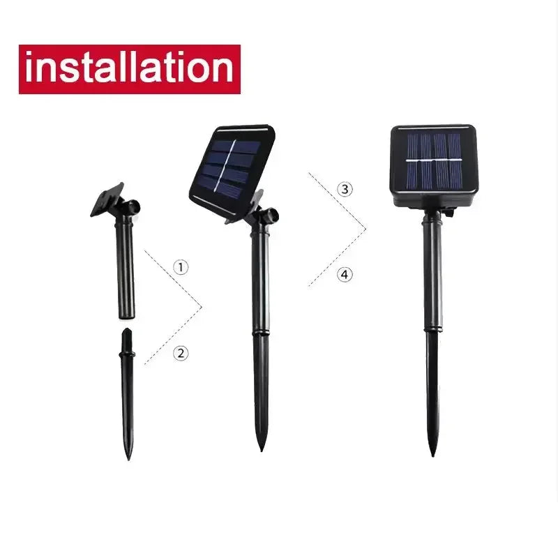 Tubo Solar LED Impermeable para Jardín y Navidad 32m/22m/12m/7m