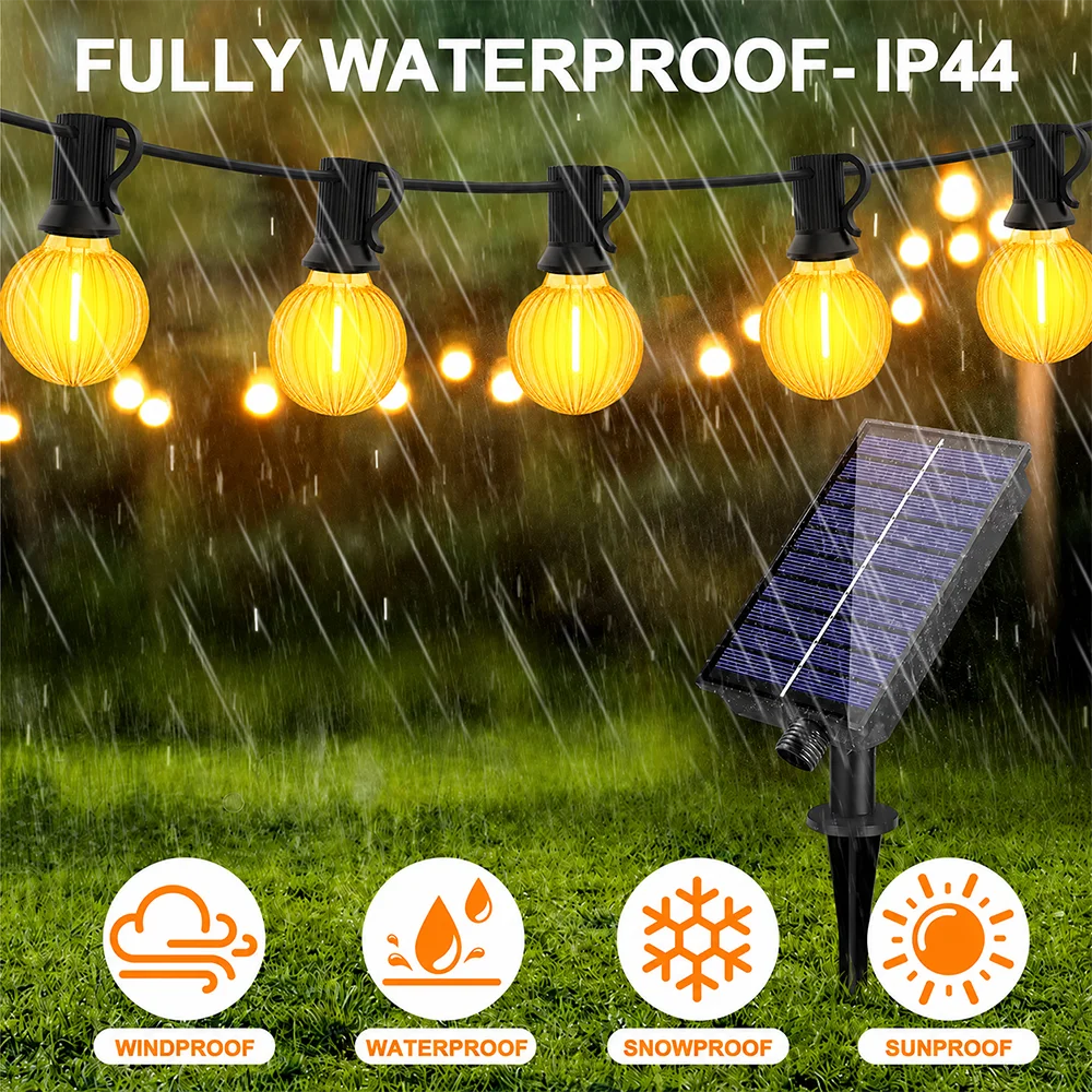 Guirnalda Solar G40 Calabaza Halloween LED para Jardín y Terraza