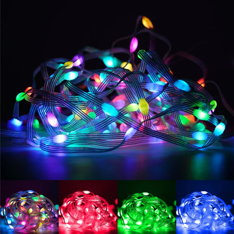 Luces Solares RGBIC Dreamcolor con Control Remoto y App 6M-20M
