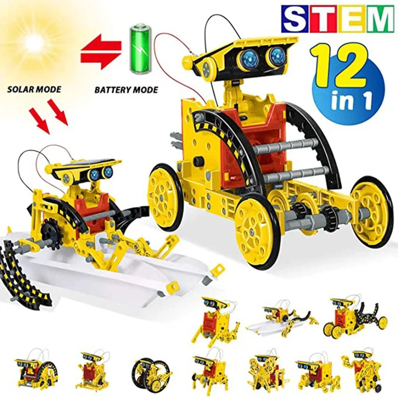 Kit Solar 12 en 1 Robot Educativo DIY Experimento Científico para Niños