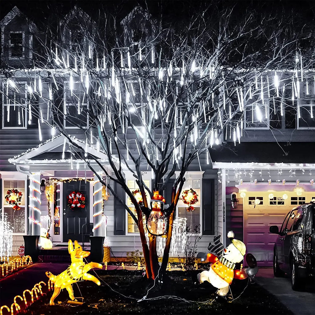 Luces Solares Lluvia de Meteoros LED IP65 para Navidad y Halloween
