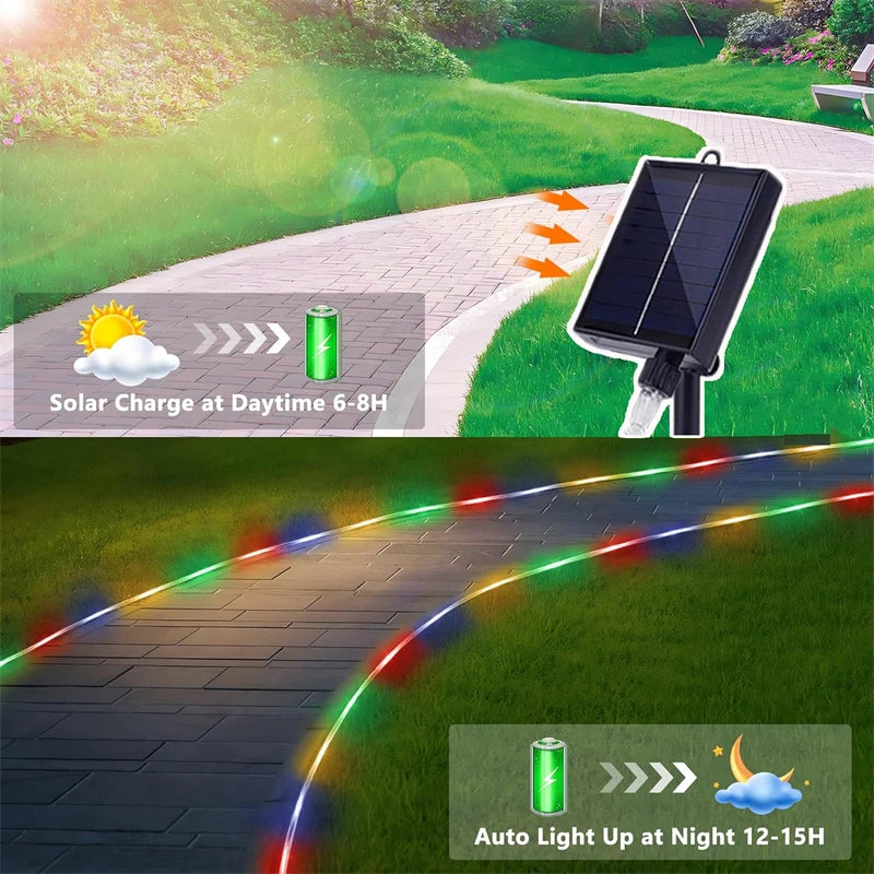 Luces Solares RGBIC Dreamcolor con Control Remoto y App 6M-20M