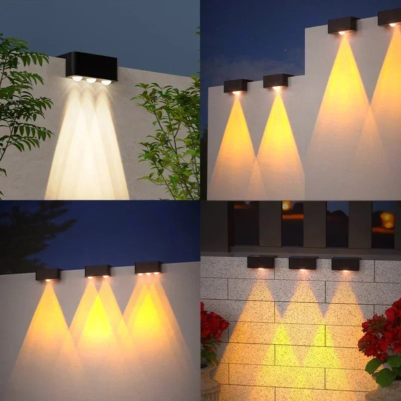 Luces Solares de Pared para Jardín y Escaleras IP65