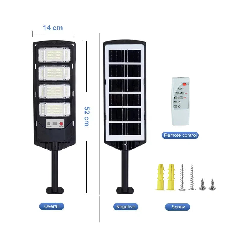 Lámpara Solar LED Exterior con Sensor y Control Remoto
