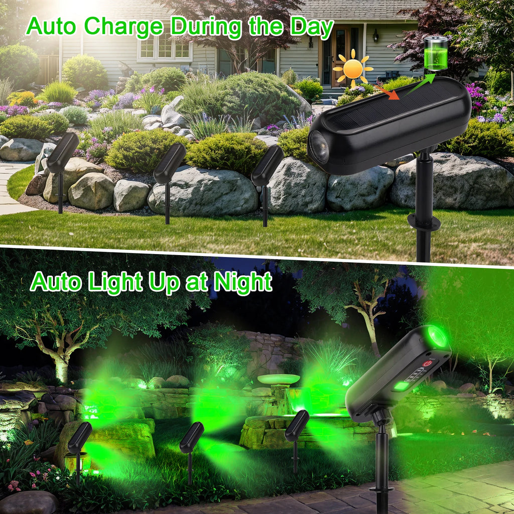 Set 4 Focos Solares LED para Árboles, Caminos y Jardín IP65