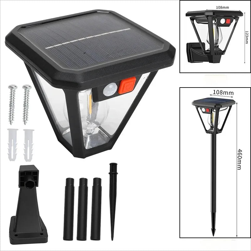 Luz Solar con Sensor de Movimiento para Jardín, Pared y Camping