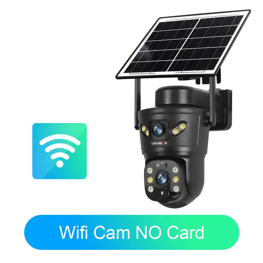 Cámara Solar LS VISION 8MP Doble Lente 4G/WiFi con Visión Nocturna PIR