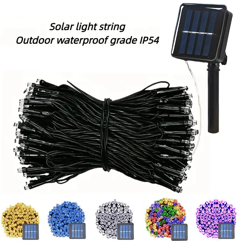 Luces Solares LED 300 LEDs 8 Modos para Navidad y Jardín