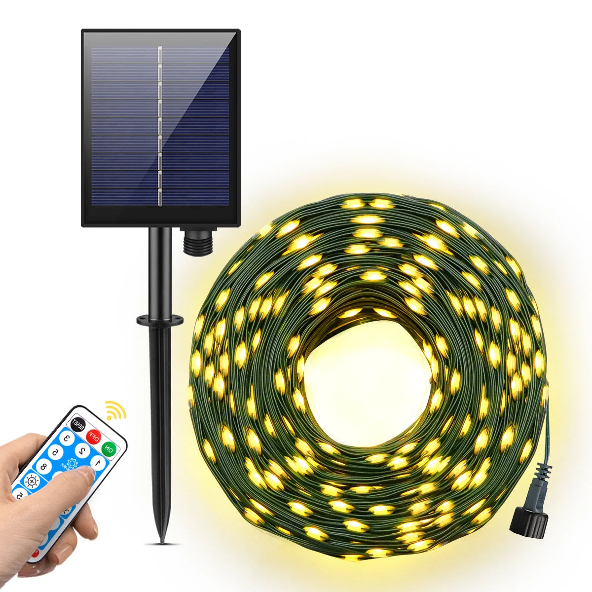 Luces Solares para Césped y Jardín 10M-100M Eco-Friendly para Navidad y Parques