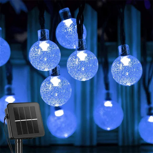 Luces Solares de Globos de Cristal 5-22M para Jardín y Navidad
