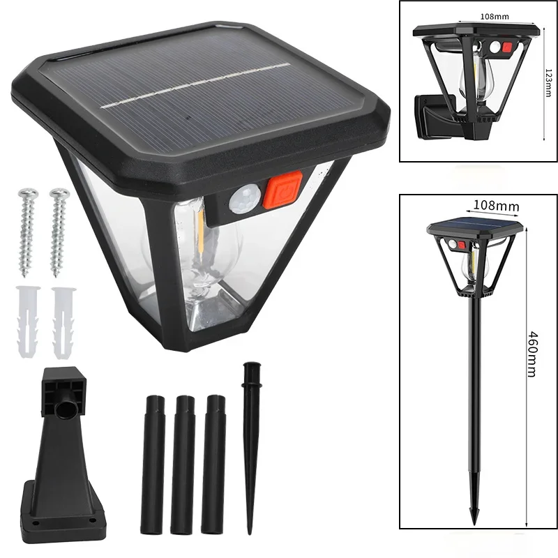 Luz Solar con Sensor de Movimiento para Jardín, Pared y Camping