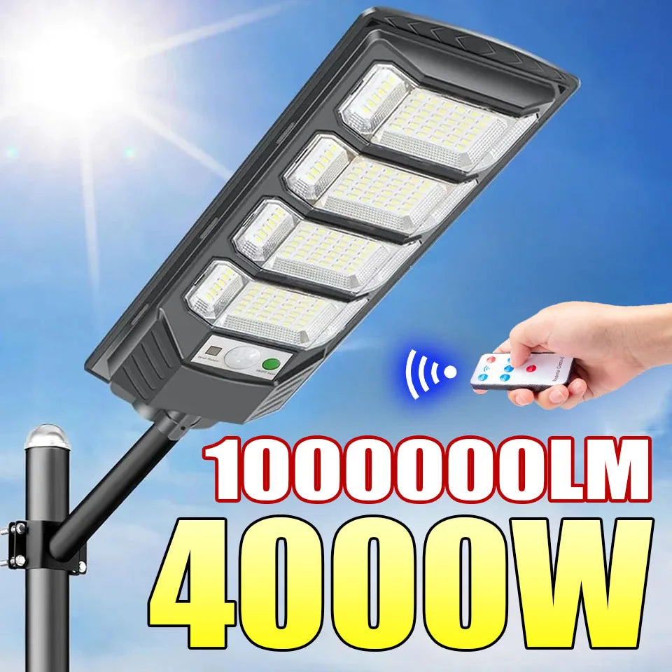 Lámpara Solar LED Exterior con Sensor y Control Remoto