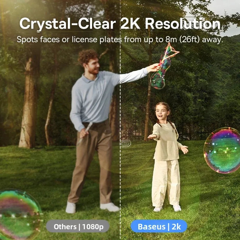 Cámara Solar Baseus S1 Lite 2K con Visión 135° y Protección IP67