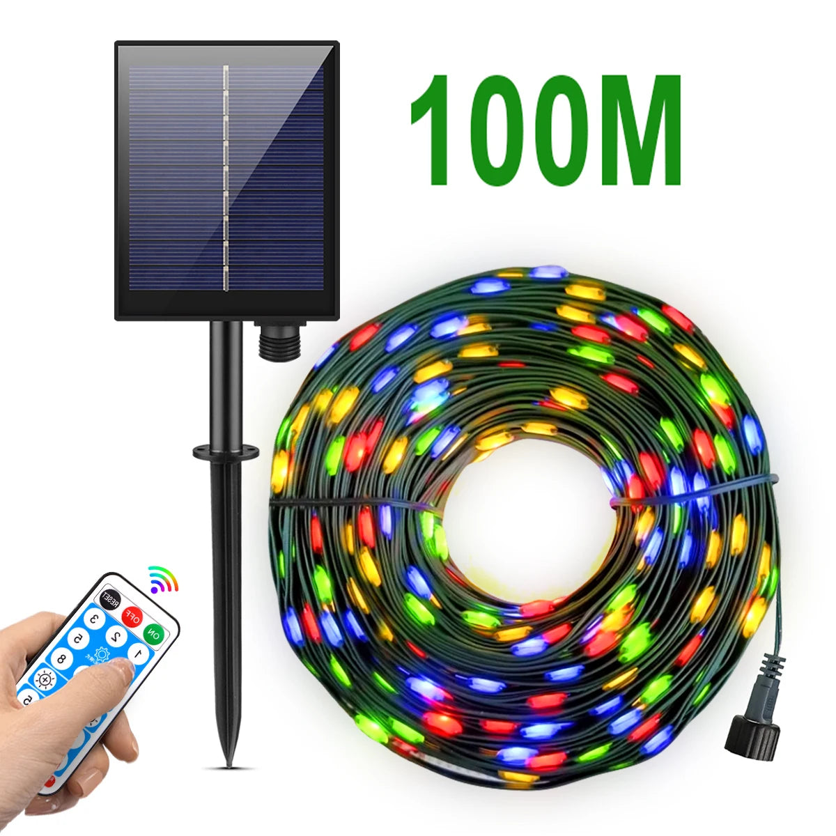 Luces Solares para Césped y Jardín 10M-100M Eco-Friendly para Navidad y Parques