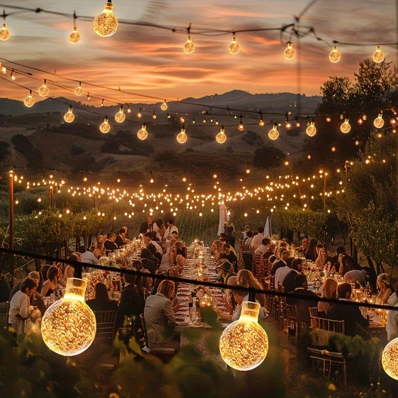 Luces Solares Hadas 5m 20LED Luz Cálida Resistente al Agua Decoración Jardín y Navidad