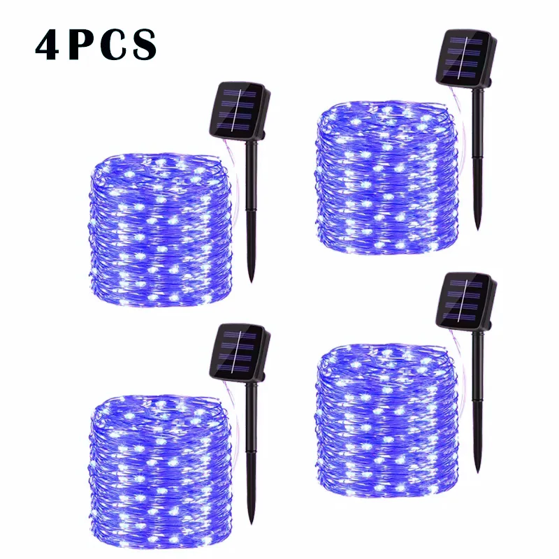 Guirnalda Solar LED Exterior 7M-32M con Tecnología de Carga Rápida