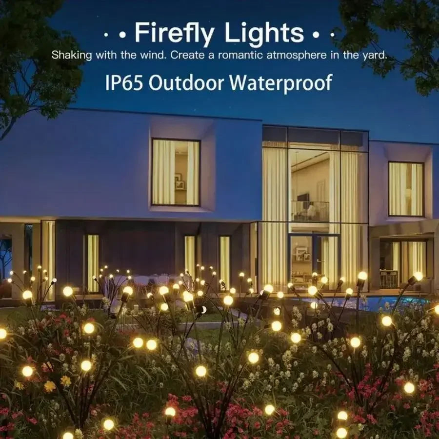 Luces Solares Luciérnaga LED para Jardín Resistente al Agua Decoración Caminos y Navidad
