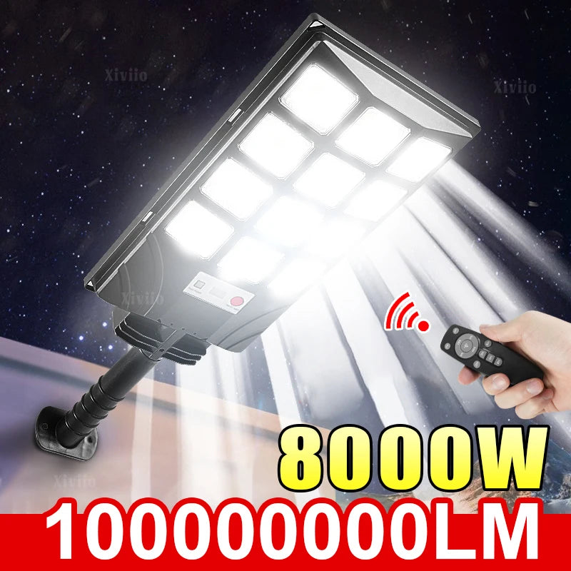 Lámpara Solar LED Exterior con Sensor y Control Remoto