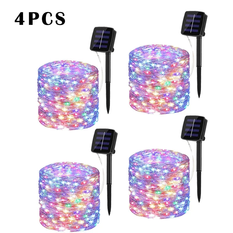 Guirnalda Solar LED Exterior 7M-32M con Tecnología de Carga Rápida