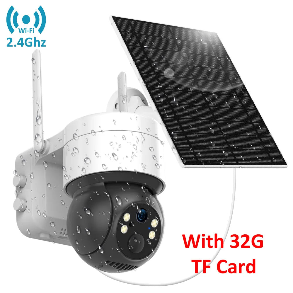 Cámara Solar Tuya SmartLife 3MP 4G/WiFi PTZ con Seguimiento Automático y Visión Nocturna