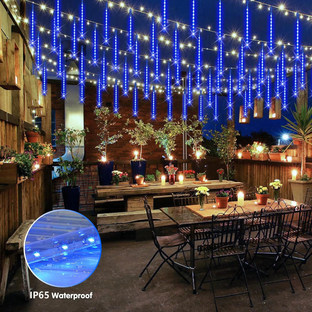 Luces Solares Lluvia de Meteoros LED para Árbol de Navidad Bodas y Jardín