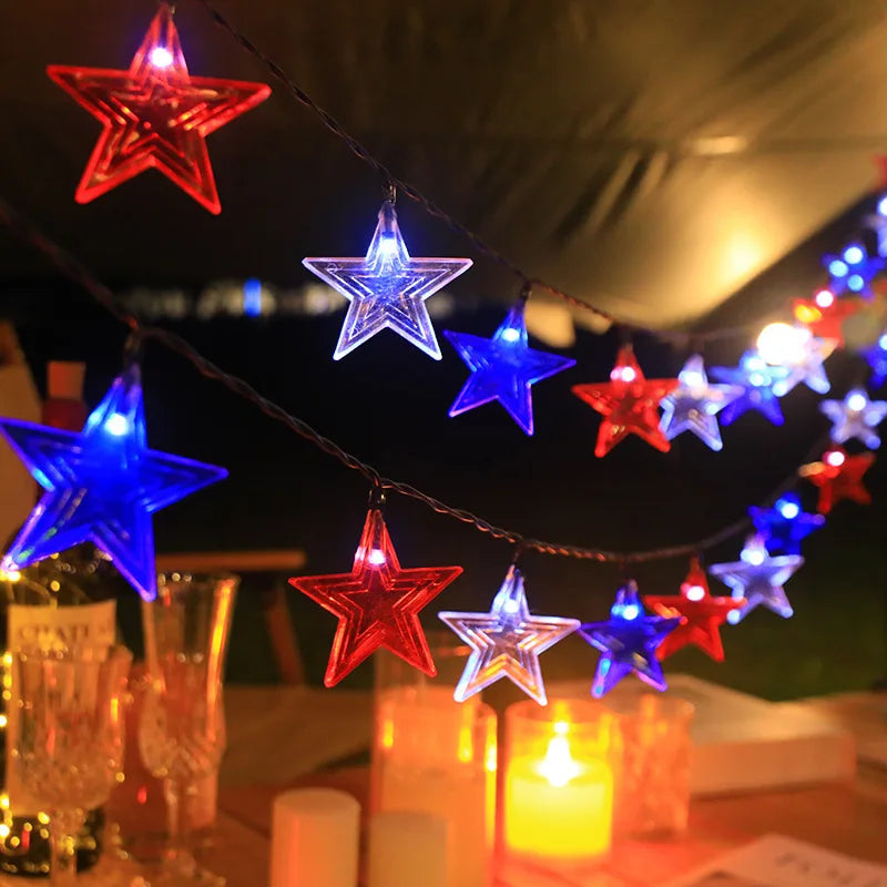 Luces Solares de Estrellas LED 8 Modos para Patio y Navidad