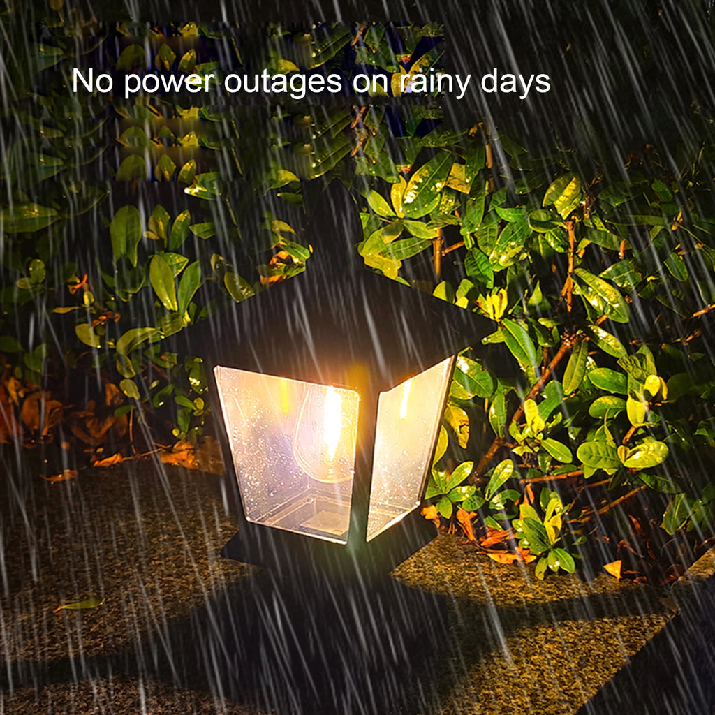 Luz Solar para Jardín con Poste Decorativo para Villa y Cercas