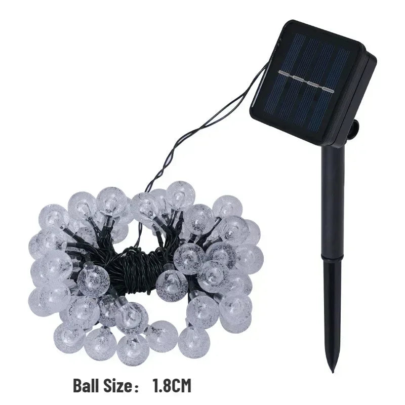 Luces Solares Hadas 100 LED IP65 Resistente al Agua Guirnalda Navideña para Jardín 12m