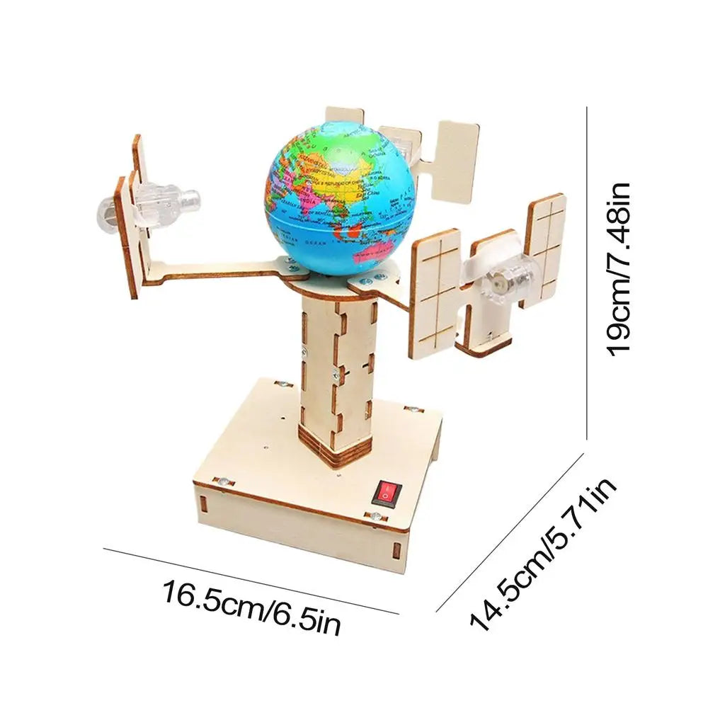 Kit Modelos Científicos Satélite Cohete y Maqueta de Madera para Niños