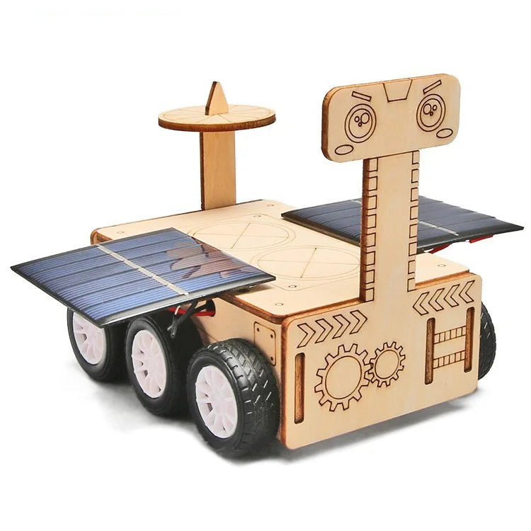 Auto Solar Exploración Lunar Maqueta 3D de Madera Ensamblable para Niños