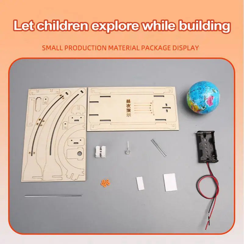Kit Modelos Científicos Satélite Cohete y Maqueta de Madera para Niños