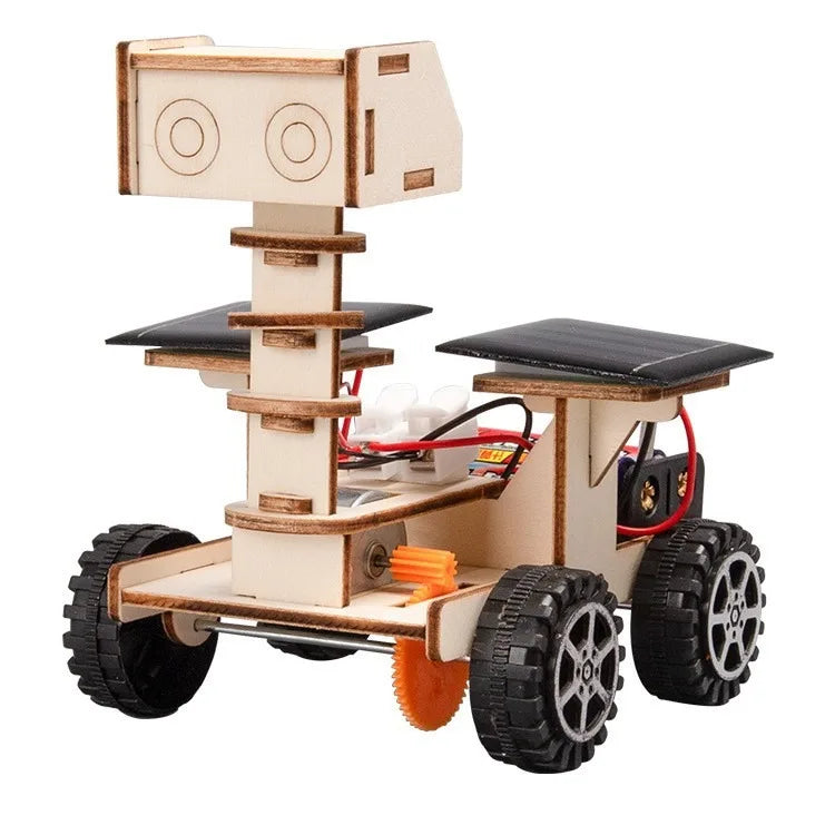 Auto Solar Exploración Lunar Maqueta 3D de Madera Ensamblable para Niños
