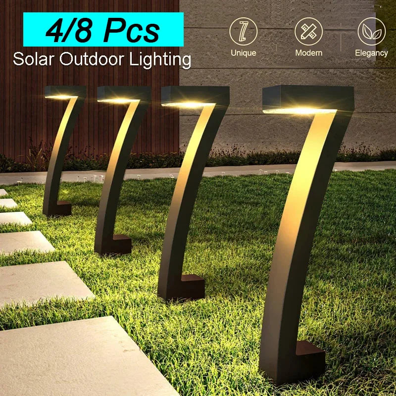Set de 4 u 8 Luces LED Solares para Jardín y Caminos IP65