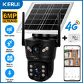 Cámara de Seguridad Solar KERUI 6MP 4G SIM WiFi Doble Lente con Panel Solar