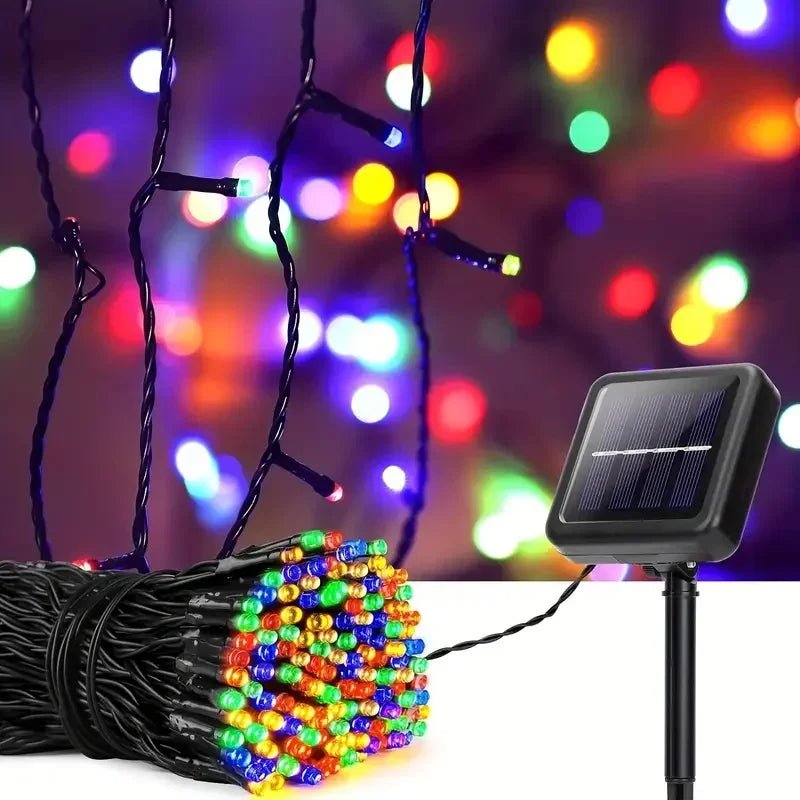 Luces Solares LED 300 LEDs 8 Modos para Navidad y Jardín