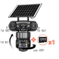 Cámara Solar PTZ 15MP con Zoom 10X y Triple Lente para Exterior