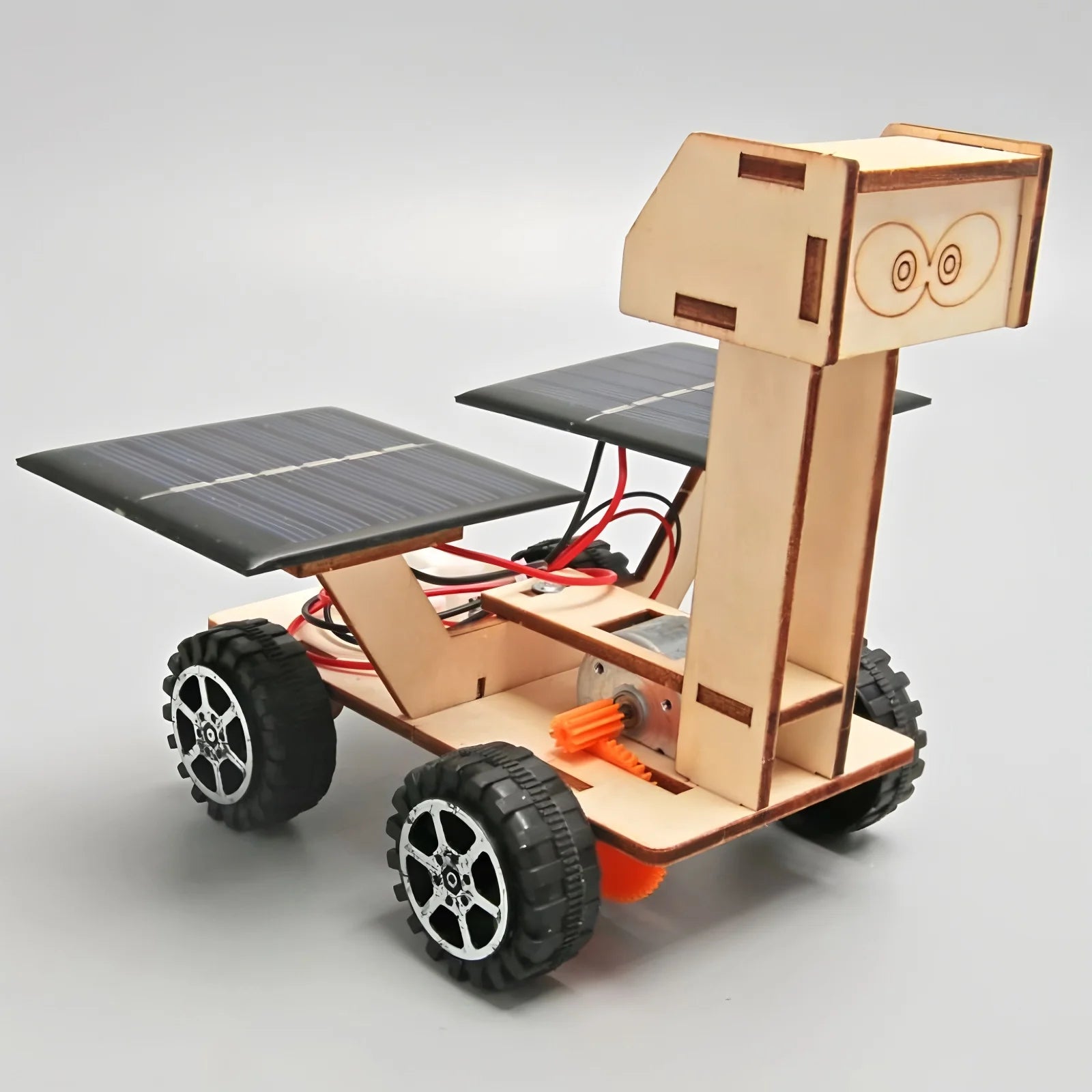Auto Solar Exploración Lunar Maqueta 3D de Madera Ensamblable para Niños