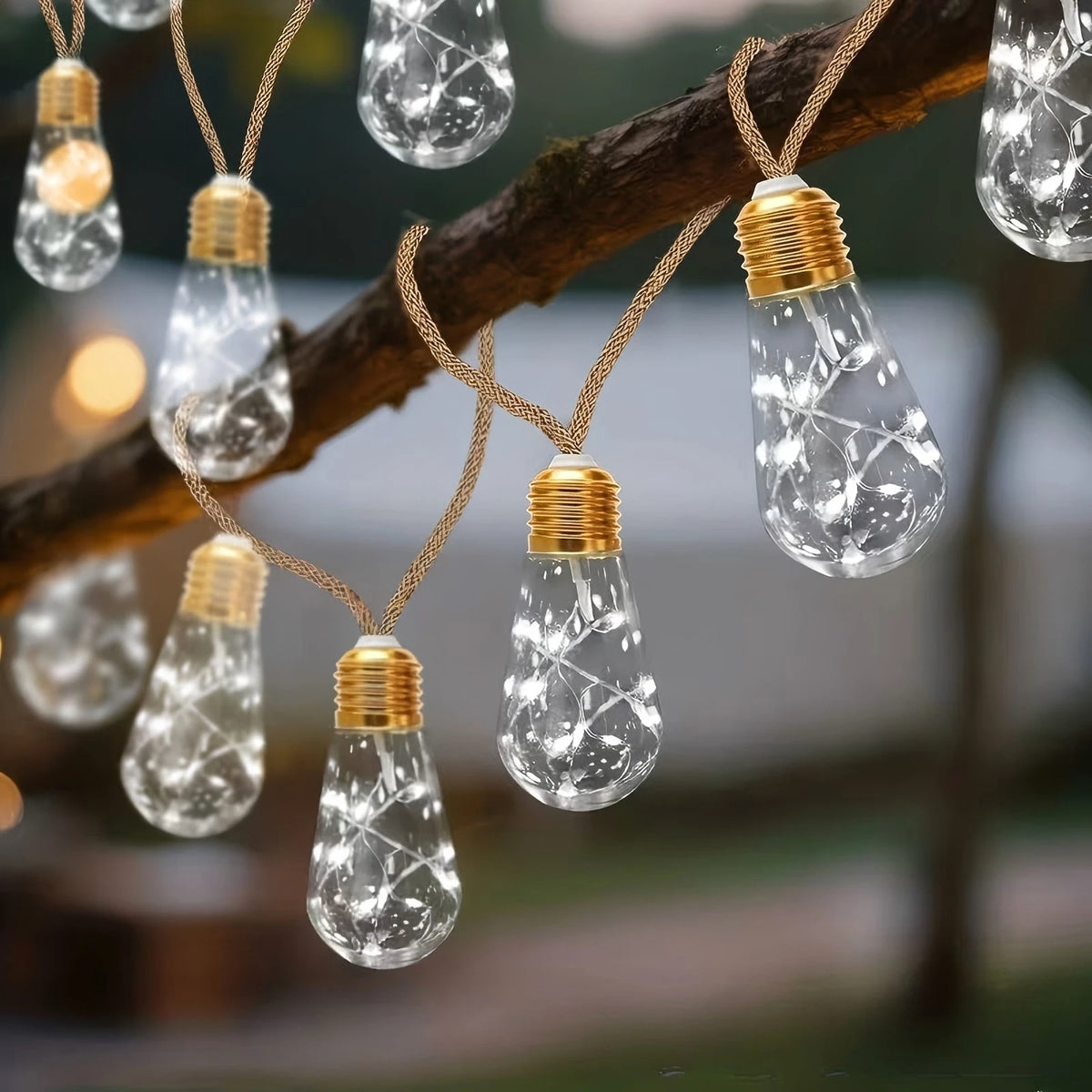 Luces Solares de Hadas con Bombillas Irrompibles IP44 8 Modos para Exterior