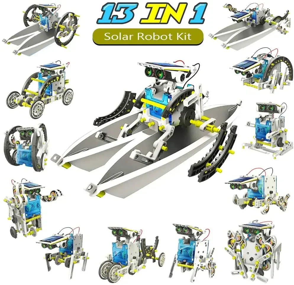 Kit Solar 13 en 1 Robot Educativo DIY para Niños de 8 a 10 Años con Energía Solar