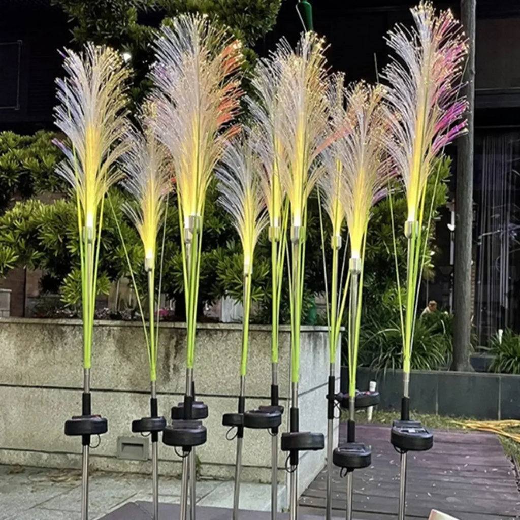 Lámpara Solar de Caña LED para Jardín y Césped Decoración Navideña